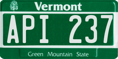 VT license plate API237