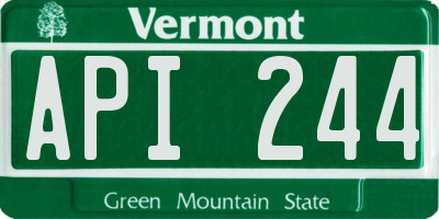 VT license plate API244