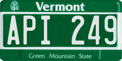 VT license plate API249