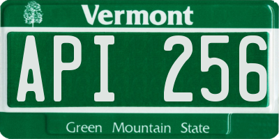 VT license plate API256