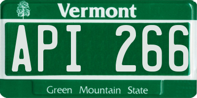 VT license plate API266