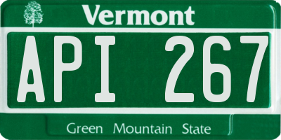VT license plate API267