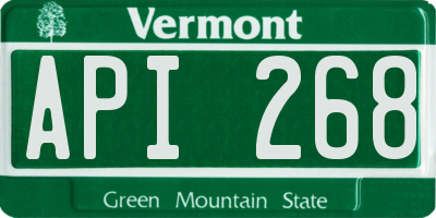 VT license plate API268