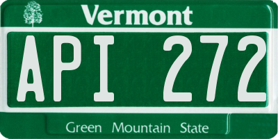 VT license plate API272