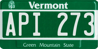 VT license plate API273