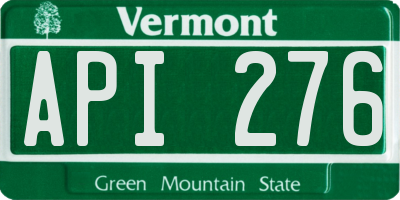 VT license plate API276