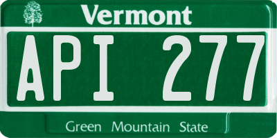 VT license plate API277