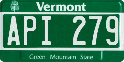 VT license plate API279