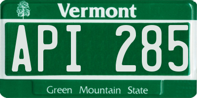 VT license plate API285