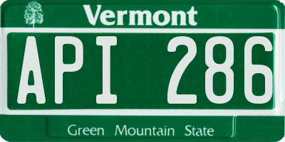 VT license plate API286