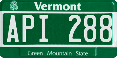 VT license plate API288