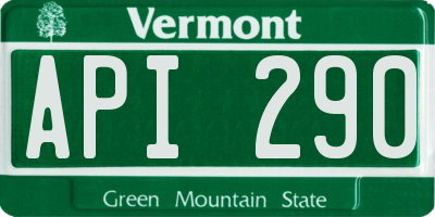 VT license plate API290