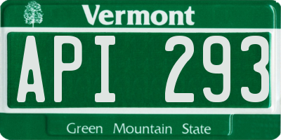VT license plate API293