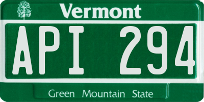 VT license plate API294