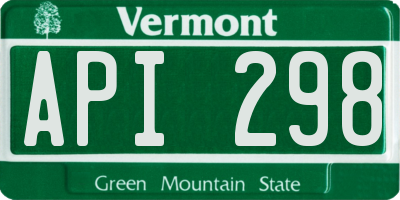 VT license plate API298