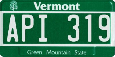 VT license plate API319