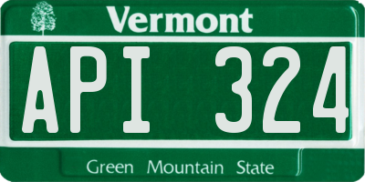 VT license plate API324