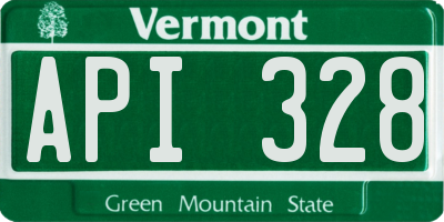 VT license plate API328