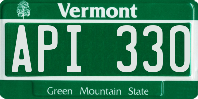 VT license plate API330