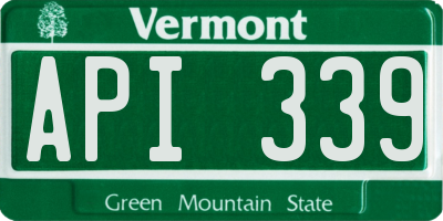 VT license plate API339