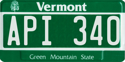 VT license plate API340