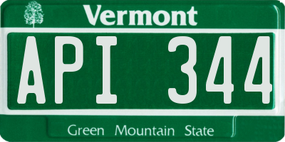 VT license plate API344