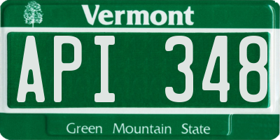 VT license plate API348
