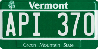 VT license plate API370