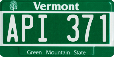 VT license plate API371