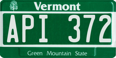 VT license plate API372