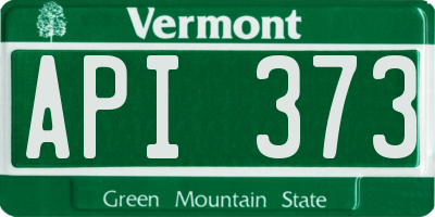 VT license plate API373