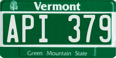 VT license plate API379