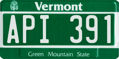 VT license plate API391