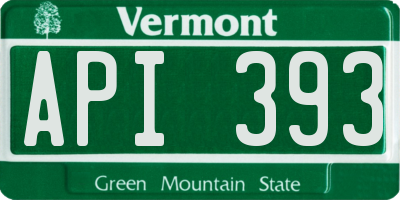 VT license plate API393