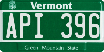 VT license plate API396