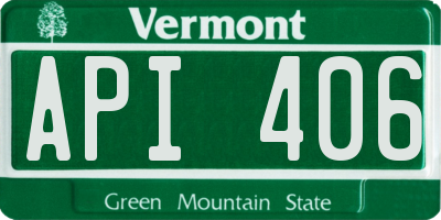 VT license plate API406