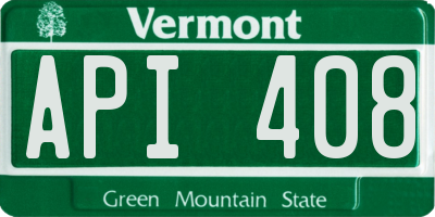 VT license plate API408