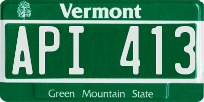 VT license plate API413