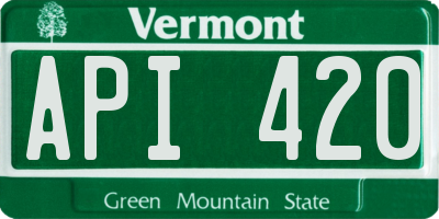 VT license plate API420