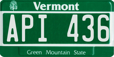 VT license plate API436