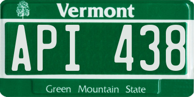 VT license plate API438
