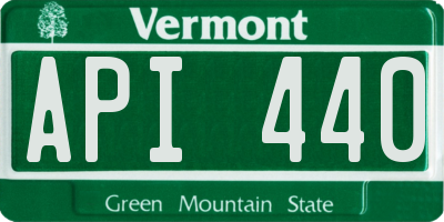VT license plate API440