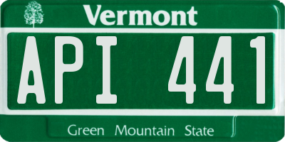 VT license plate API441