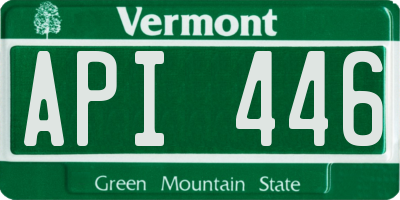 VT license plate API446