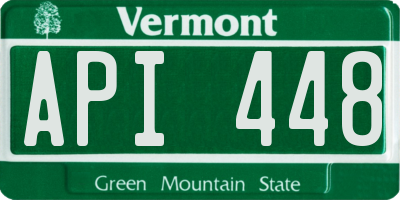VT license plate API448