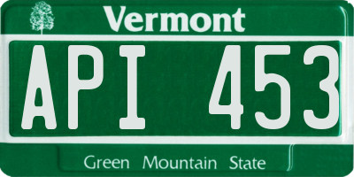 VT license plate API453
