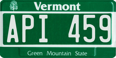 VT license plate API459