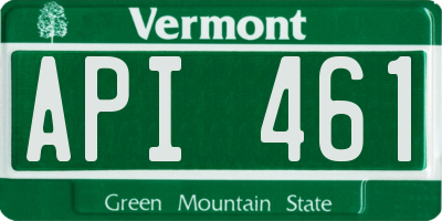 VT license plate API461