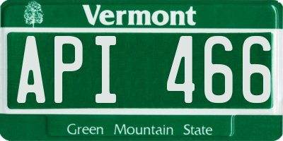 VT license plate API466