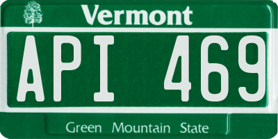 VT license plate API469
